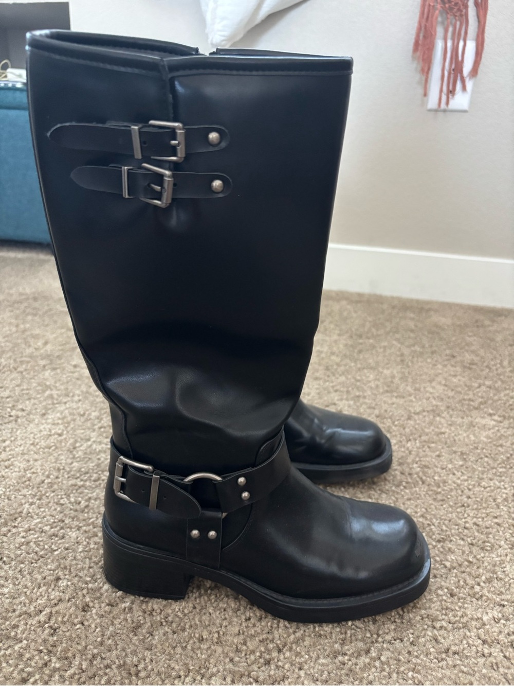 DREAM PAIRS Women’s Moto Knee High Boots